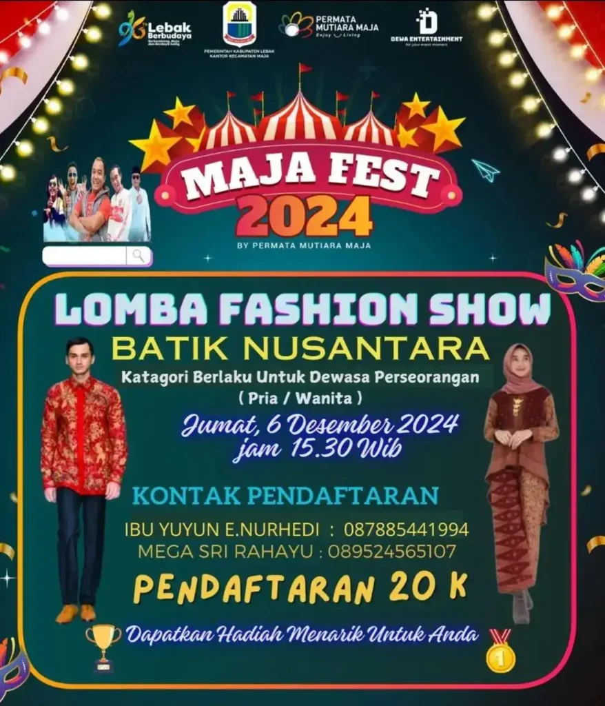 Lomba Fashion Show Maja Fest 6 Desember 2024