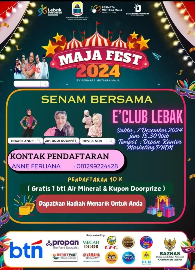 Senam Bersama Maja Fest 7 Desember 2024