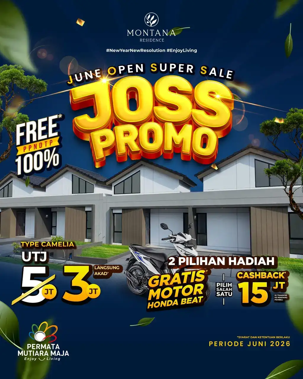 June Open Super Sale 2026 Rumah Tipe Camelia Montana Residence